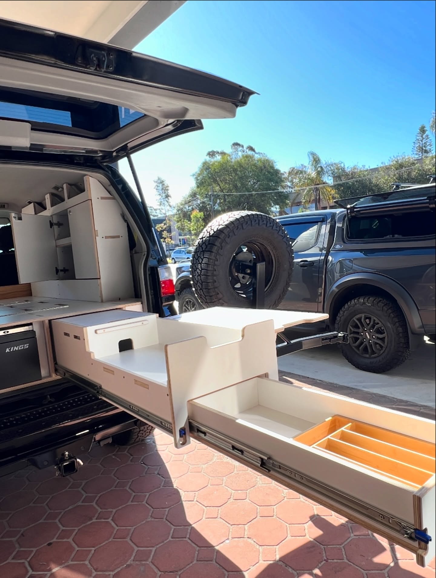 Mitsubishi Delica D4 SWB ✅
Built for functionality, comfort, and everyday ease — this compact layout makes the most of every inch:
🔹 Full kitchen drawer (Driver side)
🔹 30L fridge cavity (Passenger side)
🔹 Support for existing table — right above the fridge
🔹 Covered wheel arches for a clean finish
🔹 Backrest system for flexible seating
🔹 Seat & storage cabinet behind the passenger seat — with 400mm walkway to the bed
🔹 Floor platform connecting bed and storage
🔹 Full-length side cabinet with shelves, locking door & U-tray top
Designed to keep life on the road simple, efficient, and dialed in.
This Delica is ready to roll.
#KataDelica #DelicaD4 #Delica #mitsubishidelica #KataMitsubishi #Delicavan #DelicaAus #4wdvan
#vanbuild #australiavanlife #fitoutvan #camperconversion #camperlife #nomadlife #VanLife #campervan #vanconversion #vanlifevirals #campervanconversion #tinyhome #homeonwheels #vanlifeideas #offgrid #outdoorliving #roadtrip #DelicaD5 #mitsubishicampervan #mitsubishidelicaL400 #VanLife #TravelEssentials #fullconversion